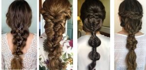 trenzas para bodas en pelo largo